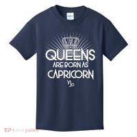 Queens Are Born As Capricorn Kids T-Shirt thumb 0