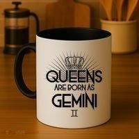 Queens Are Born As Gemini Coffee Mug thumb 4