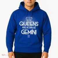 Queens Are Born As Gemini Hoodie thumb 2