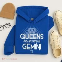 Queens Are Born As Gemini Hoodie thumb 4