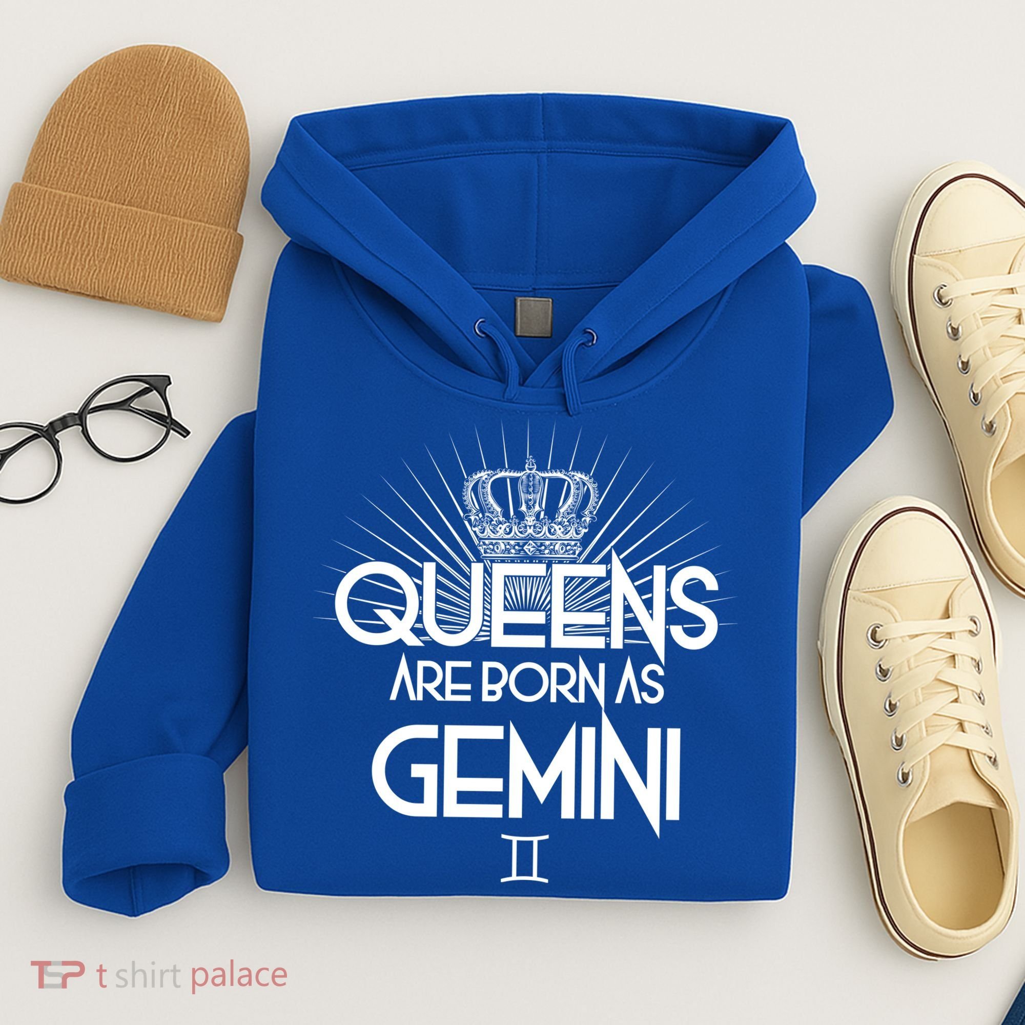 Queens Are Born As Gemini Hoodie