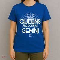 Queens Are Born As Gemini T-Shirt thumb 4