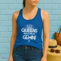 Queens Are Born As Gemini Women's Tank Top thumb 2