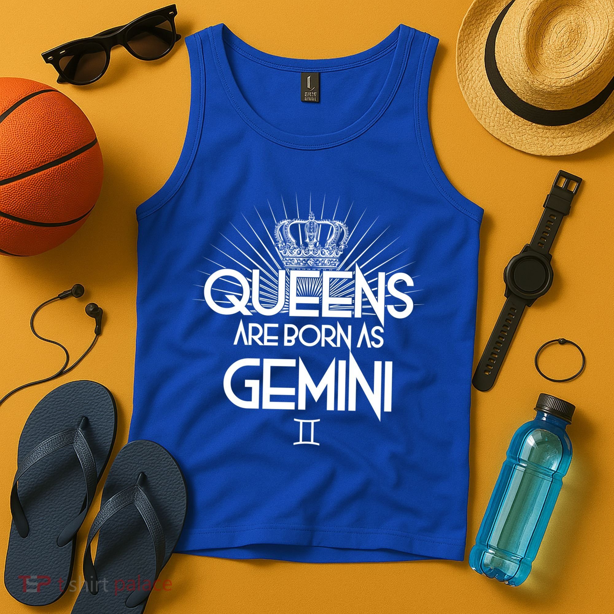 Queens Are Born As Gemini Tank Top