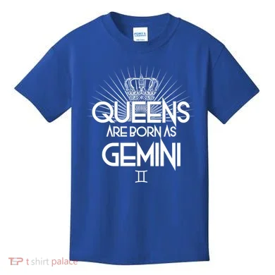 Queens Are Born As Gemini Kids T-Shirt
