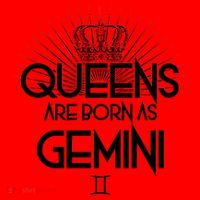 Queens Are Born As Gemini Santa Hat thumb 1