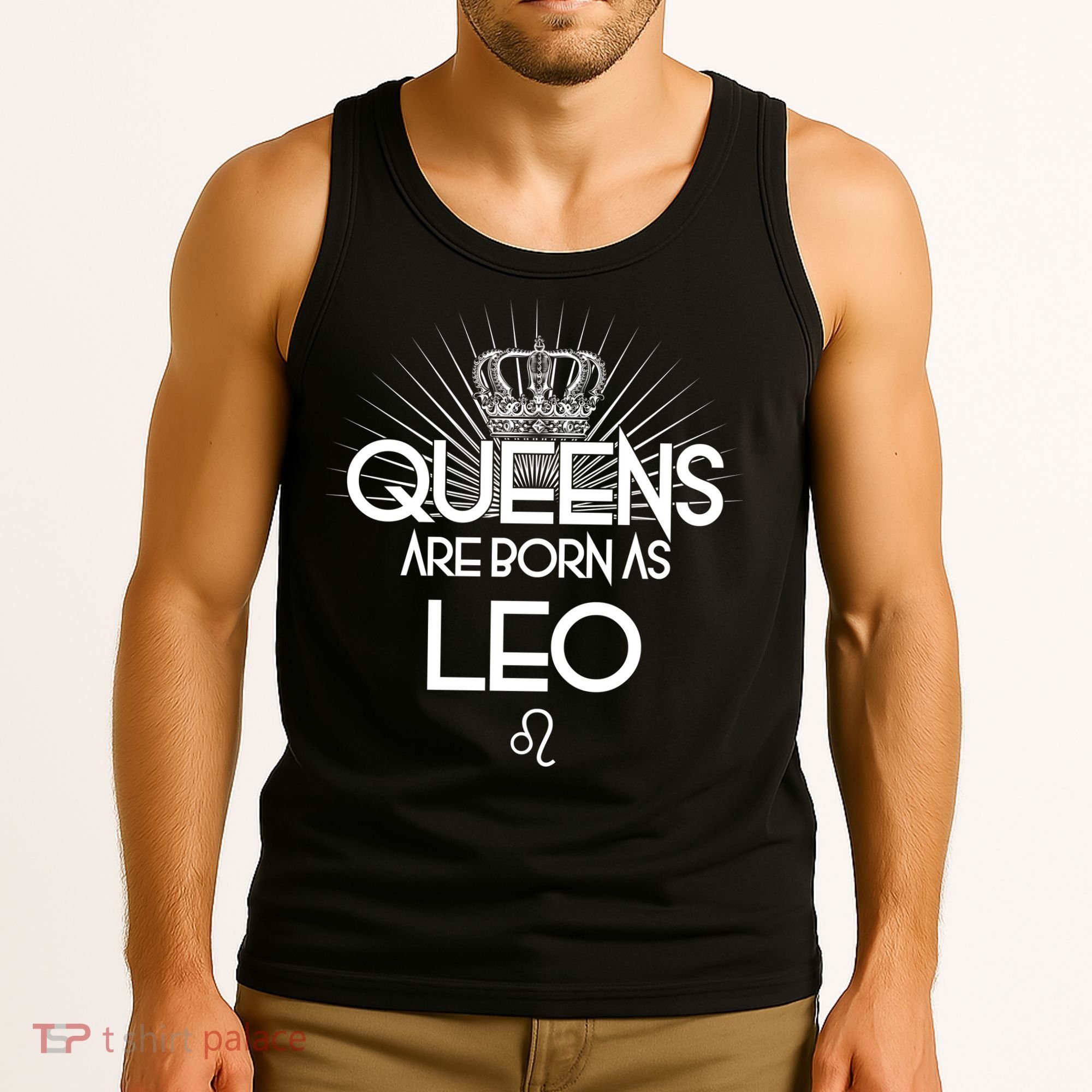 Queens Are Born As Leo Tank Top