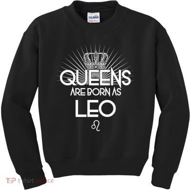 Queens Are Born As Leo Kids Sweatshirt