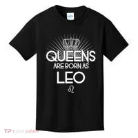 Queens Are Born As Leo Kids T-Shirt thumb 0