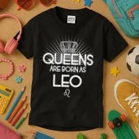 Queens Are Born As Leo Kids T-Shirt thumb 3