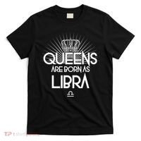 Queens Are Born As Libra T-Shirt thumb 0