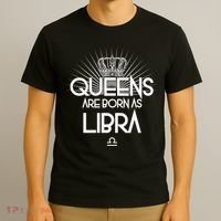 Queens Are Born As Libra T-Shirt thumb 3