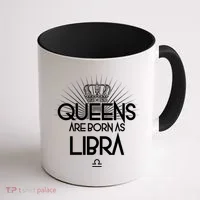 Queens Are Born As Libra Coffee Mug thumb 1