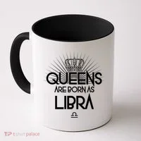 Queens Are Born As Libra Coffee Mug thumb 0