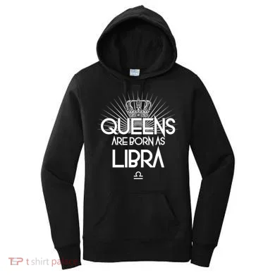 Queens Are Born As Libra Women's Hoodie