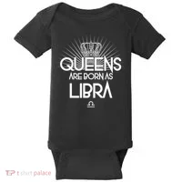 Queens Are Born As Libra Baby Bodysuit thumb 0