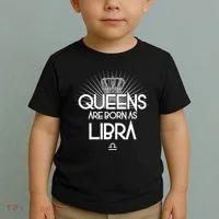 Queens Are Born As Libra Toddler T-Shirt thumb 2