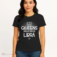 Queens Are Born As Libra Women's T-Shirt thumb 4