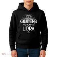 Queens Are Born As Libra Kids Hoodie thumb 4
