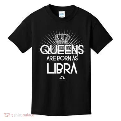 Queens Are Born As Libra Kids T-Shirt