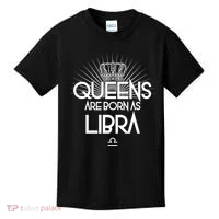 Queens Are Born As Libra Kids T-Shirt thumb 0