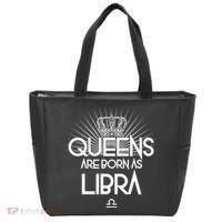 Queens Are Born As Libra Tote Bag thumb 0