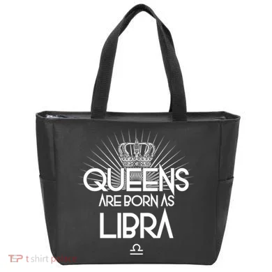 Queens Are Born As Libra Tote Bag