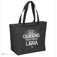 Queens Are Born As Libra Tote Bag thumb 2