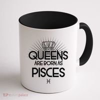 Queens Are Born As Pisces Coffee Mug thumb 1