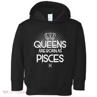 Queens Are Born As Pisces Toddler Hoodie thumb 0
