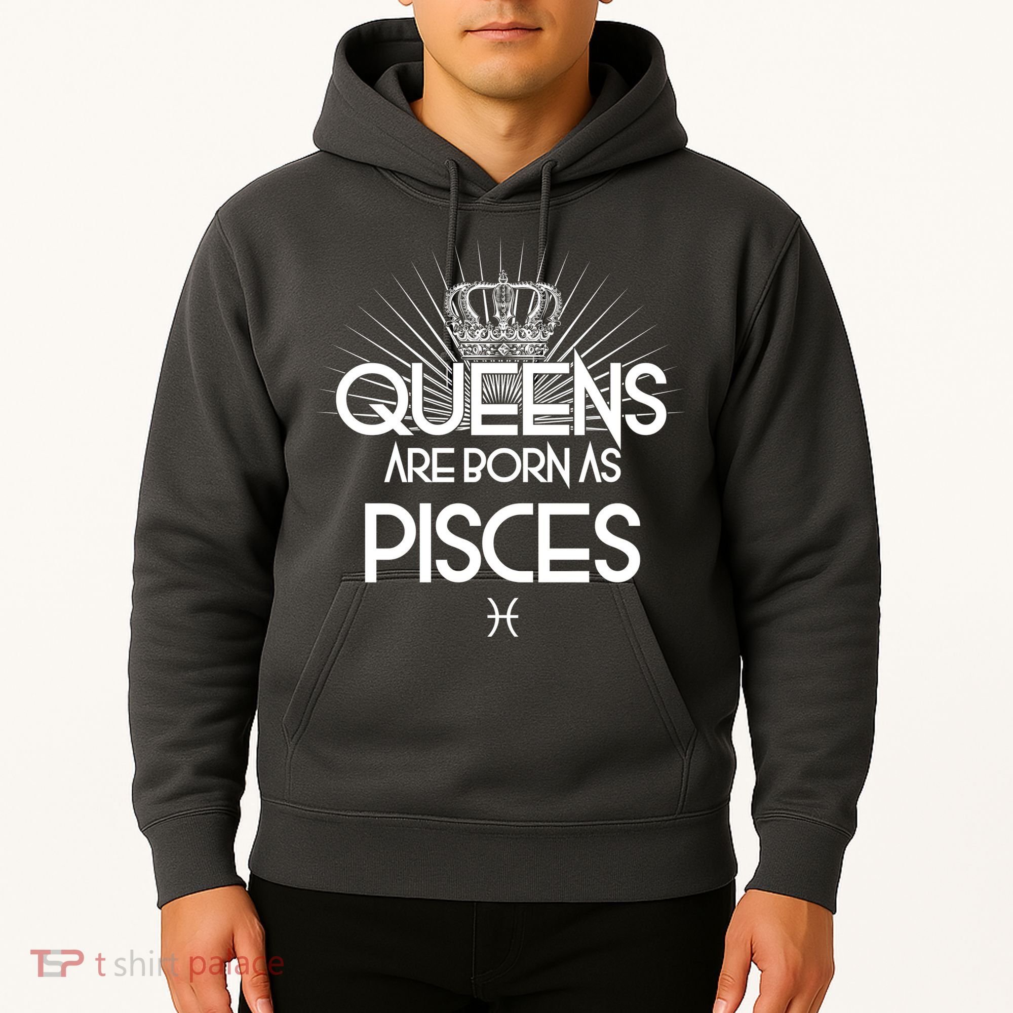 Queens Are Born As Pisces Hoodie
