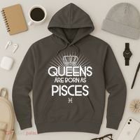 Queens Are Born As Pisces Hoodie thumb 3