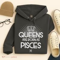 Queens Are Born As Pisces Hoodie thumb 4