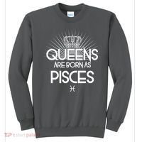 Queens Are Born As Pisces Sweatshirt thumb 0
