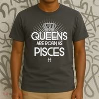 Queens Are Born As Pisces T-Shirt thumb 3