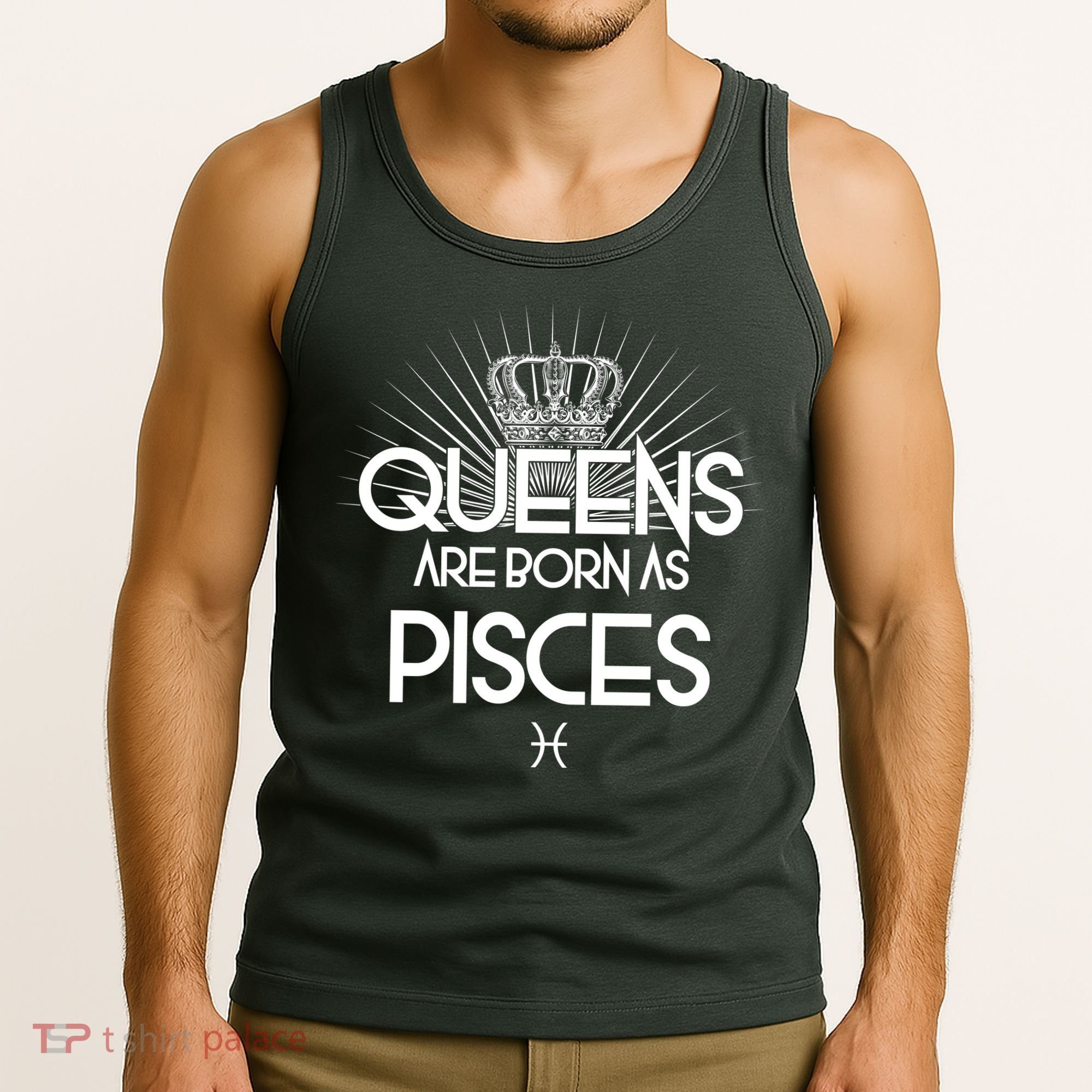 Queens Are Born As Pisces Tank Top