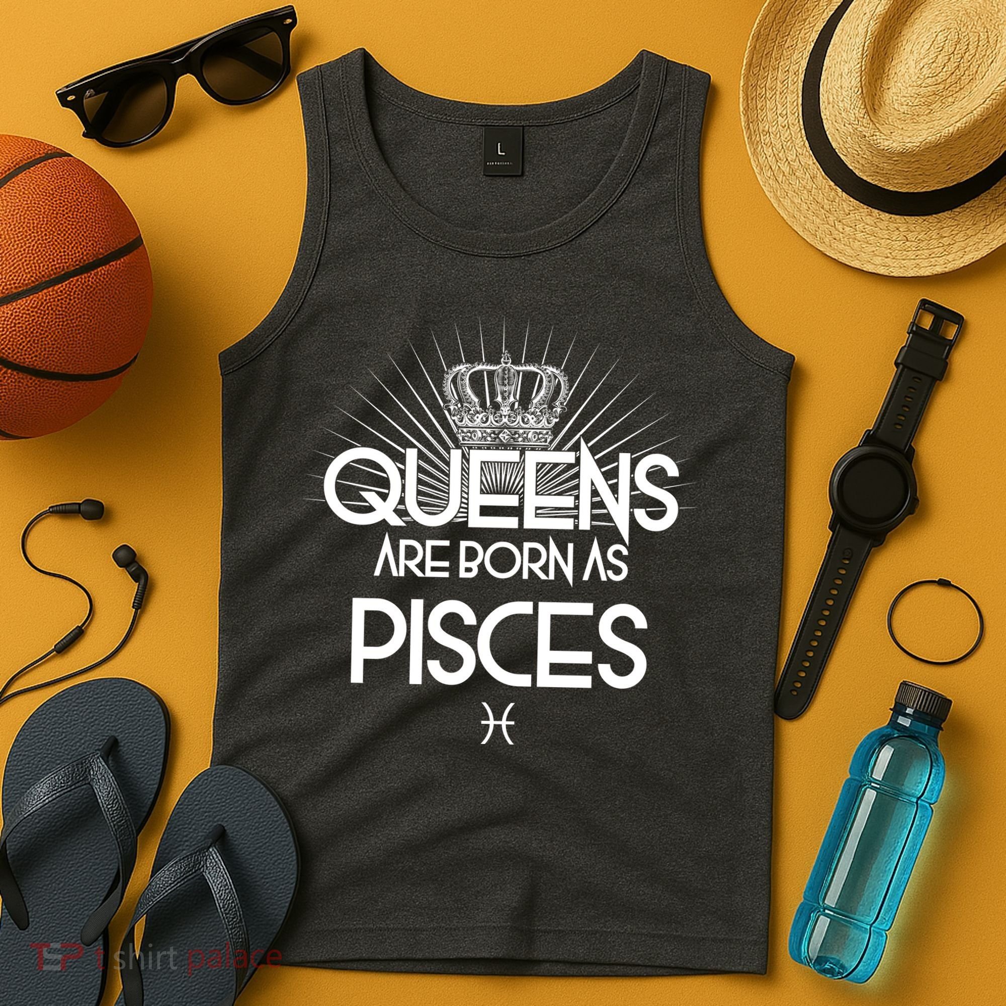 Queens Are Born As Pisces Tank Top