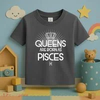 Queens Are Born As Pisces Toddler T-Shirt thumb 3