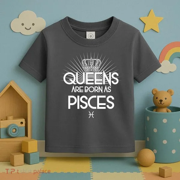Queens Are Born As Pisces Toddler T-Shirt