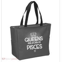 Queens Are Born As Pisces Tote Bag thumb 2