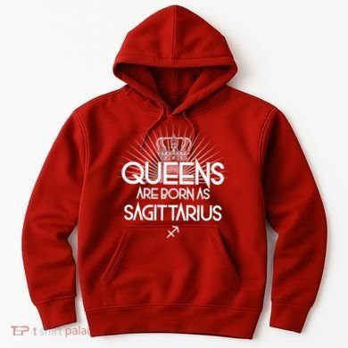 Queens Are Born As Sagittarius Hoodie
