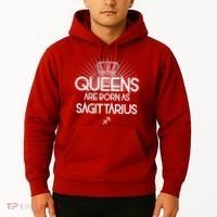 Queens Are Born As Sagittarius Hoodie thumb 2
