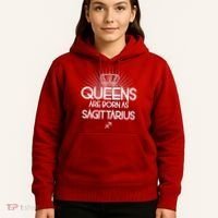 Queens Are Born As Sagittarius Hoodie thumb 5