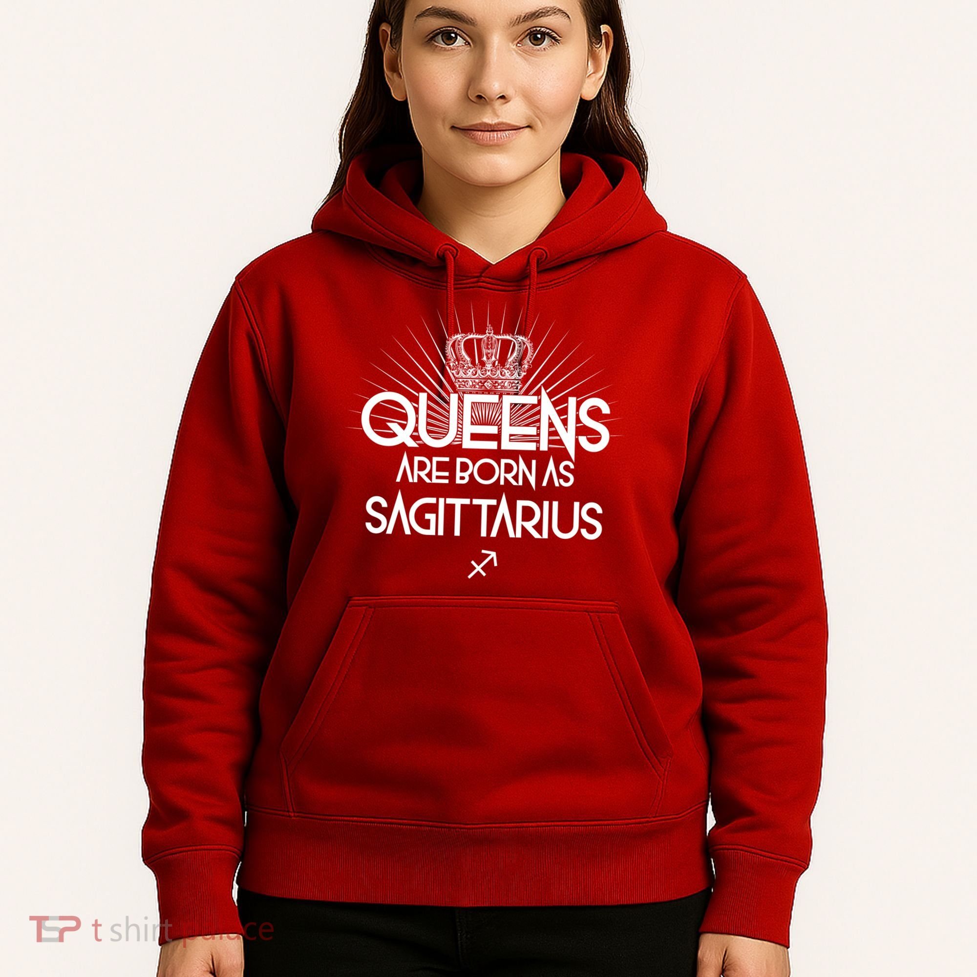 Queens Are Born As Sagittarius Hoodie