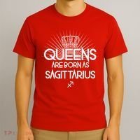 Queens Are Born As Sagittarius T-Shirt thumb 3