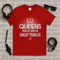 Queens Are Born As Sagittarius T-Shirt thumb 5