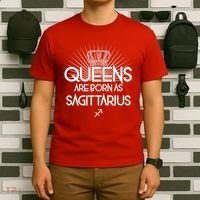 Queens Are Born As Sagittarius T-Shirt thumb 6