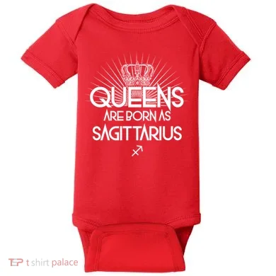 Queens Are Born As Sagittarius Baby Bodysuit