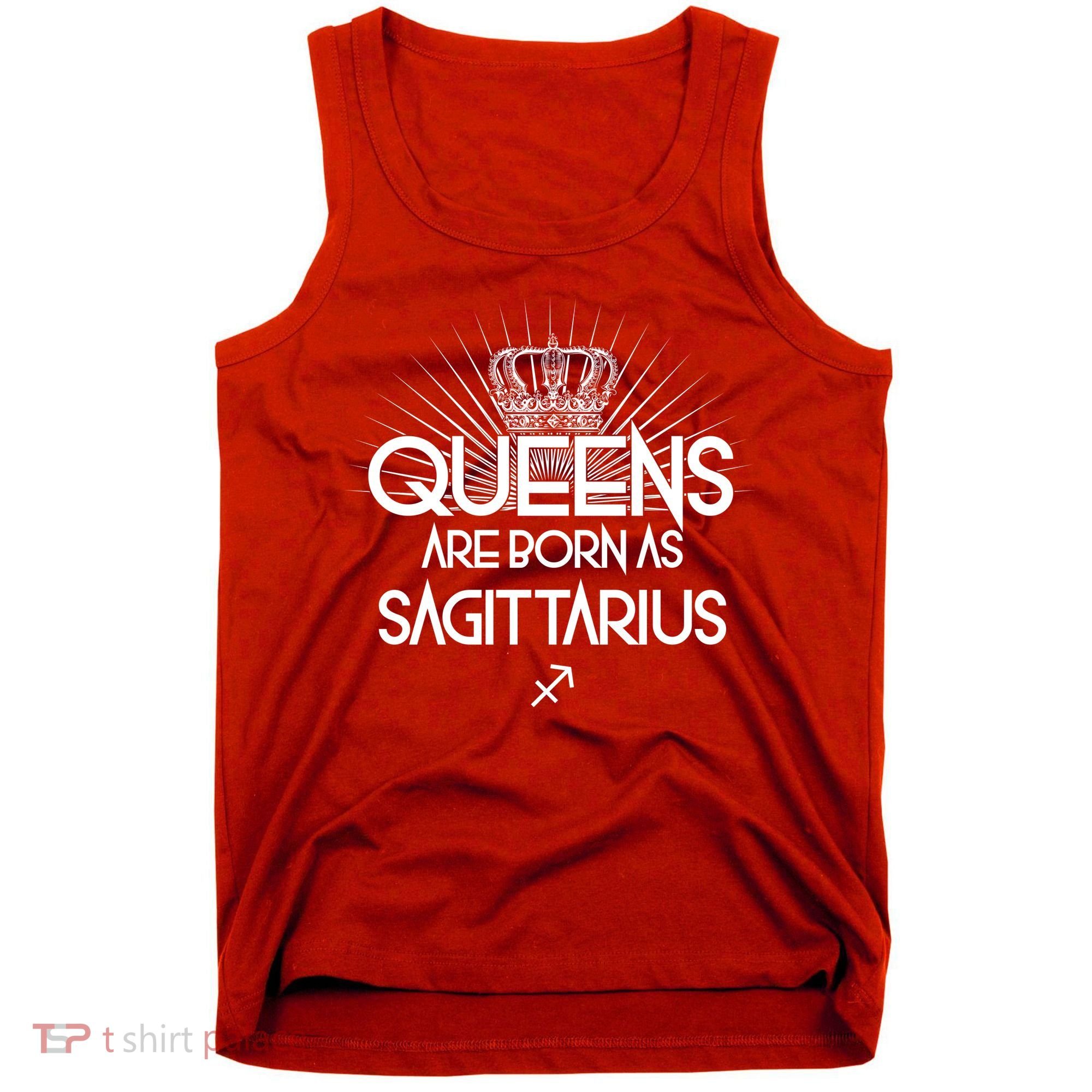 Queens Are Born As Sagittarius Tank Top