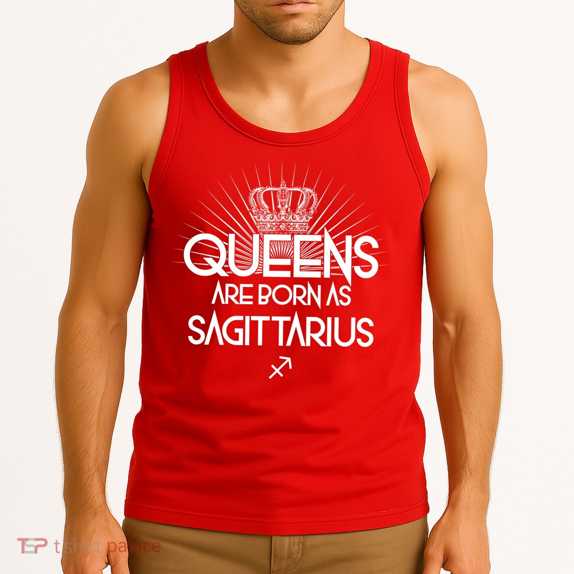 Queens Are Born As Sagittarius Tank Top